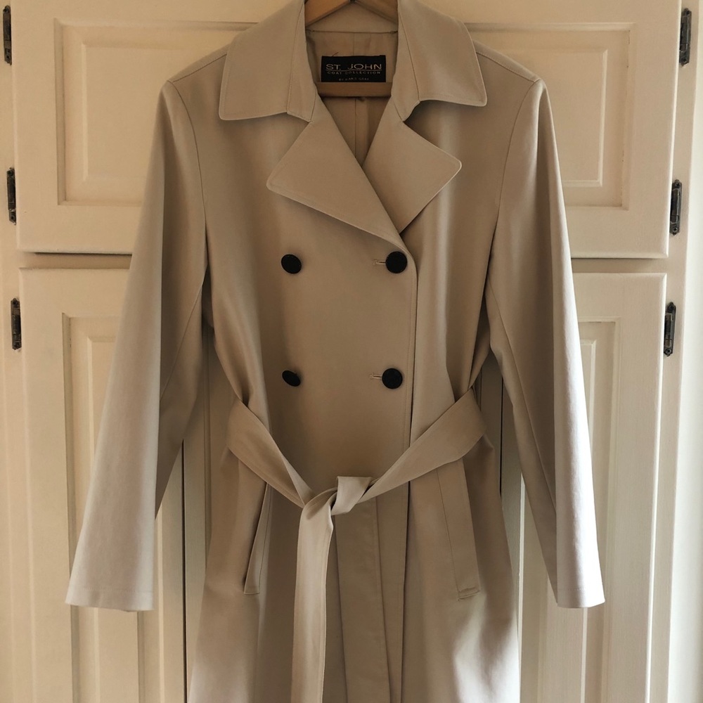 St. John by Marie Gray Trench Coat